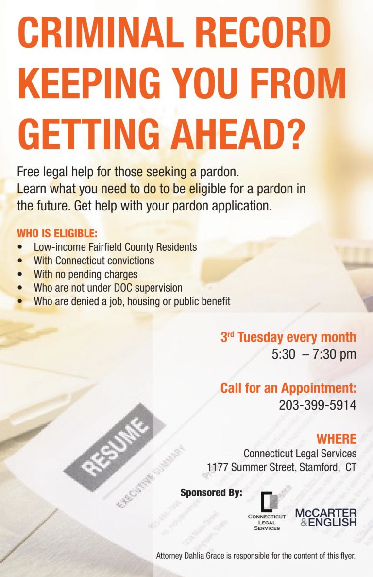 Assistance for Fairfield County residents seeking a pardon